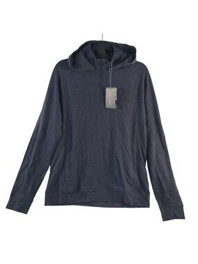 NEW Men's Kjus Inverness Hoodie Atlanta Blue Size 48, S Half-Zip Hooded Pullover